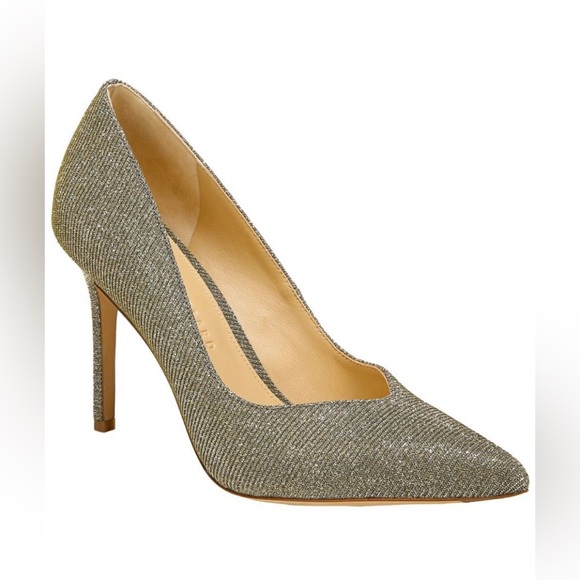 NWOB Veronica Beard Nathalia Pointed Toe Pump size 10, Metallic Silvergold - Picture 6 of 14